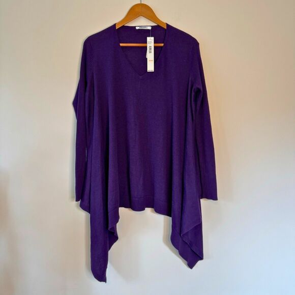 DKNYC Women's Asymmetrical Hem Purple Sweater Size Small Medium - Picture 1 of 4